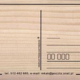 Kartka pocztowa z litego drewna
